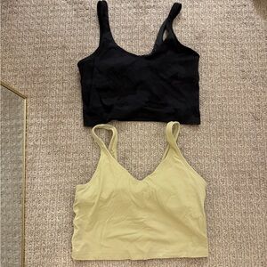 lululemon athletica Black and Tan Tank Tops
